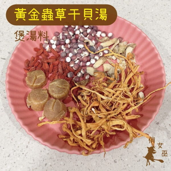 黃金蟲草干貝湯